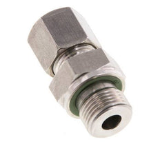 G 3/8'' Macho x 8S Anillo de corte recto de acero inoxidable con junta FKM 630 Bar DIN 2353