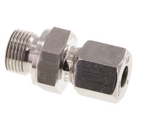 G 3/8'' Macho x 8S Anillo de corte recto de acero inoxidable con junta FKM 630 Bar DIN 2353