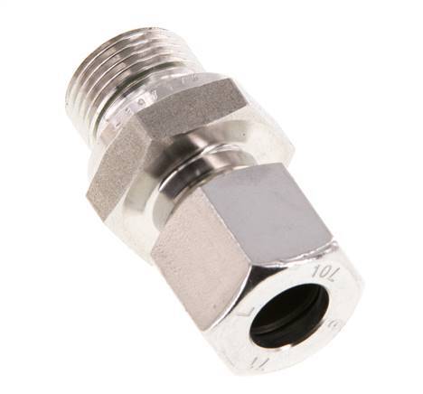 G 3/8'' Macho x 10L Anillo de corte recto de acero inoxidable con junta FKM 315 Bar DIN 2353