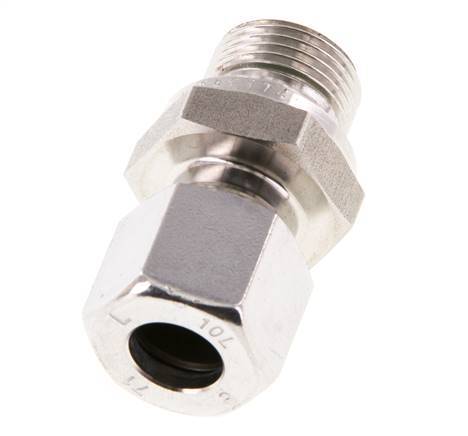 G 3/8'' Macho x 10L Anillo de corte recto de acero inoxidable con junta FKM 315 Bar DIN 2353