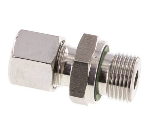 G 3/8'' Macho x 10L Anillo de corte recto de acero inoxidable con junta FKM 315 Bar DIN 2353