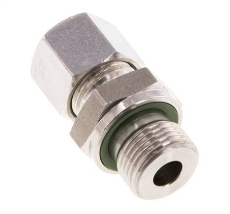 G 3/8'' Macho x 10L Anillo de corte recto de acero inoxidable con junta FKM 315 Bar DIN 2353