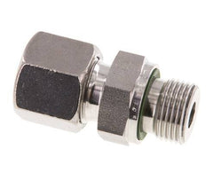 G 3/8'' Macho x 10S Anillo de corte recto de acero inoxidable con junta FKM 630 Bar DIN 2353