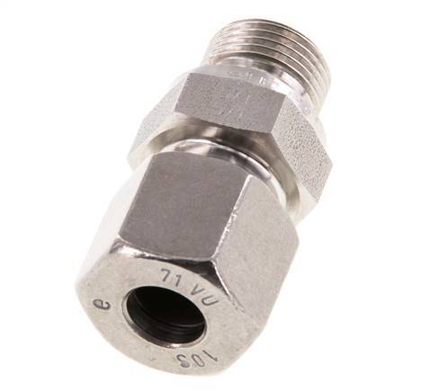 G 3/8'' Macho x 10S Anillo de corte recto de acero inoxidable con junta FKM 630 Bar DIN 2353