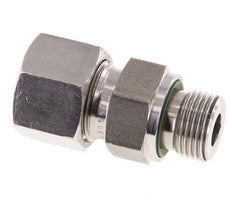 G 3/8'' Macho x 12S Anillo de corte recto de acero inoxidable con junta FKM 630 Bar DIN 2353