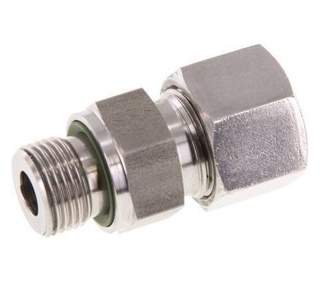 G 3/8'' Macho x 12S Anillo de corte recto de acero inoxidable con junta FKM 630 Bar DIN 2353