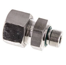 G 3/8'' Macho x 16S Anillo de corte recto de acero inoxidable con junta FKM 400 Bar DIN 2353