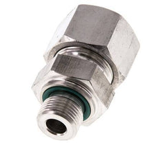 G 3/8'' Macho x 16S Anillo de corte recto de acero inoxidable con junta FKM 400 Bar DIN 2353
