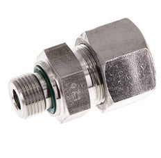 G 3/8'' Macho x 16S Anillo de corte recto de acero inoxidable con junta FKM 400 Bar DIN 2353