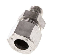 G 3/8'' Macho x 16S Anillo de corte recto de acero inoxidable con junta FKM 400 Bar DIN 2353