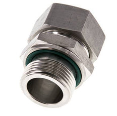 G 1'' Macho x 28L Anillo de corte recto de acero inoxidable con junta FKM 160 Bar DIN 2353