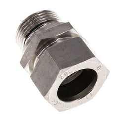 G 1'' Macho x 28L Anillo de corte recto de acero inoxidable con junta FKM 160 Bar DIN 2353
