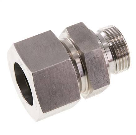 G 1'' Macho x 30S Anillo de corte recto de acero inoxidable con junta FKM 400 Bar DIN 2353