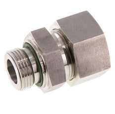 G 1'' Macho x 30S Anillo de corte recto de acero inoxidable con junta FKM 400 Bar DIN 2353