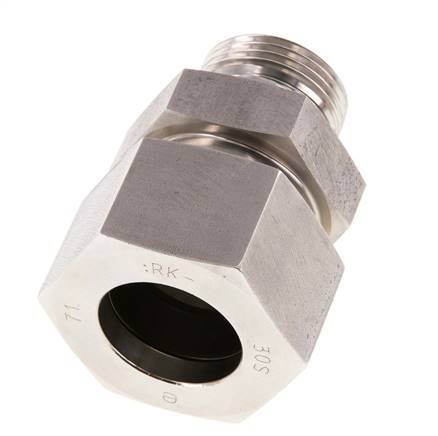 G 1'' Macho x 30S Anillo de corte recto de acero inoxidable con junta FKM 400 Bar DIN 2353