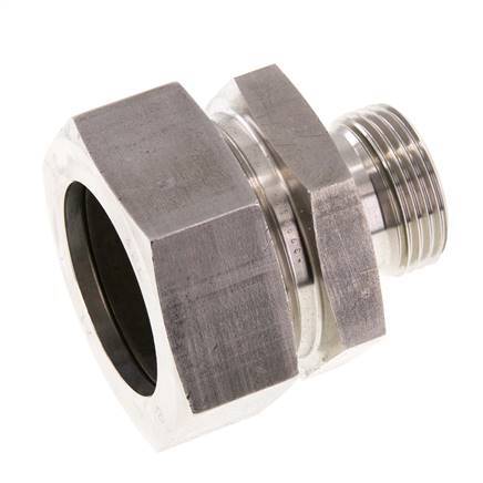 G 1'' Macho x 42L Anillo de corte recto de acero inoxidable con junta FKM 160 Bar DIN 2353