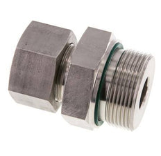 G 1 1/2'' Macho x 25S Anillo de corte recto de acero inoxidable con junta FKM 400 Bar DIN 2353