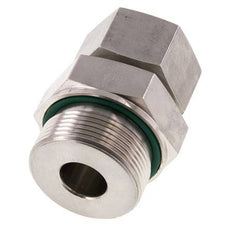 G 1 1/2'' Macho x 25S Anillo de corte recto de acero inoxidable con junta FKM 400 Bar DIN 2353