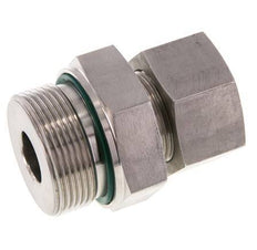 G 1 1/2'' Macho x 25S Anillo de corte recto de acero inoxidable con junta FKM 400 Bar DIN 2353