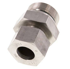 G 1 1/2'' Macho x 25S Anillo de corte recto de acero inoxidable con junta FKM 400 Bar DIN 2353