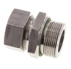 G 1 1/2'' Macho x 35L Anillo de corte recto de acero inoxidable con junta FKM 160 Bar DIN 2353