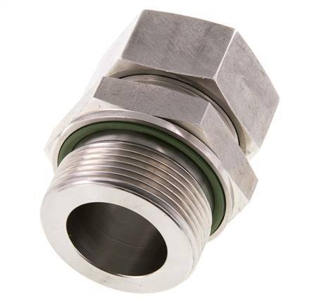 G 1 1/2'' Macho x 35L Anillo de corte recto de acero inoxidable con junta FKM 160 Bar DIN 2353