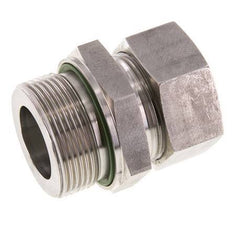 G 1 1/2'' Macho x 35L Anillo de corte recto de acero inoxidable con junta FKM 160 Bar DIN 2353