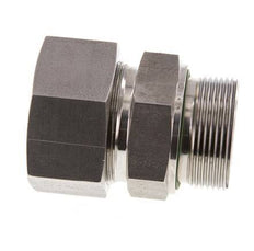 G 1 1/2'' Macho x 38S Anillo de corte recto de acero inoxidable con junta FKM 315 Bar DIN 2353