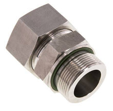 G 1 1/2'' Macho x 38S Anillo de corte recto de acero inoxidable con junta FKM 315 Bar DIN 2353