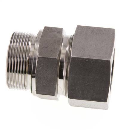 G 1 1/2'' Macho x 38S Anillo de corte recto de acero inoxidable con junta FKM 315 Bar DIN 2353