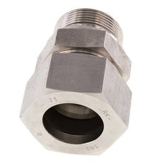 G 1 1/2'' Macho x 38S Anillo de corte recto de acero inoxidable con junta FKM 315 Bar DIN 2353