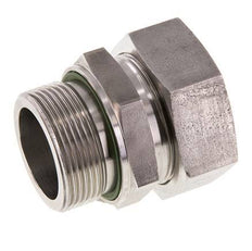 G 1 1/2'' Macho x 42L Anillo de corte recto de acero inoxidable con junta FKM 160 Bar DIN 2353