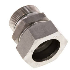 G 1 1/2'' Macho x 42L Anillo de corte recto de acero inoxidable con junta FKM 160 Bar DIN 2353