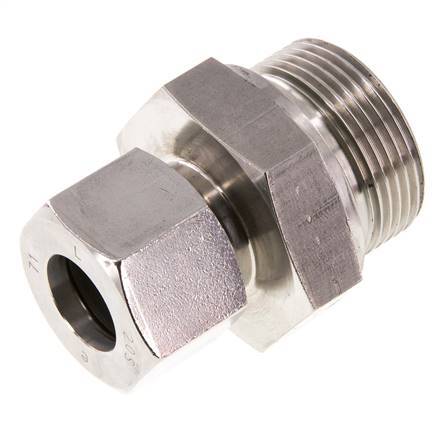 G 1 1/4'' Macho x 20S Anillo de corte recto de acero inoxidable con junta FKM 400 Bar DIN 2353