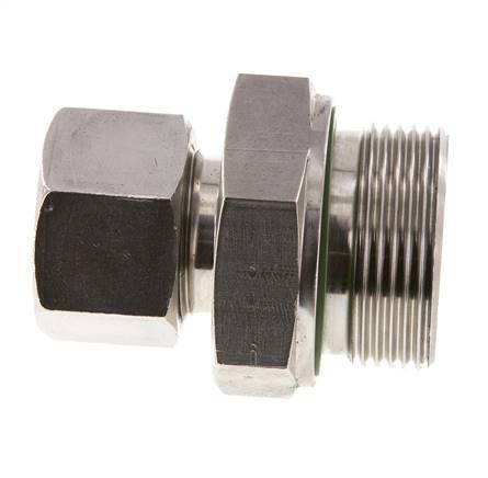 G 1 1/4'' Macho x 20S Anillo de corte recto de acero inoxidable con junta FKM 400 Bar DIN 2353