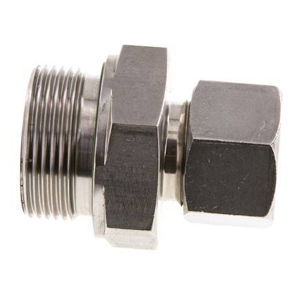 G 1 1/4'' Macho x 20S Anillo de corte recto de acero inoxidable con junta FKM 400 Bar DIN 2353