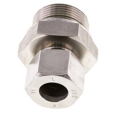 G 1 1/4'' Macho x 20S Anillo de corte recto de acero inoxidable con junta FKM 400 Bar DIN 2353