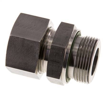 G 1 1/4'' Macho x 30S Anillo de corte recto de acero inoxidable con junta FKM 400 Bar DIN 2353