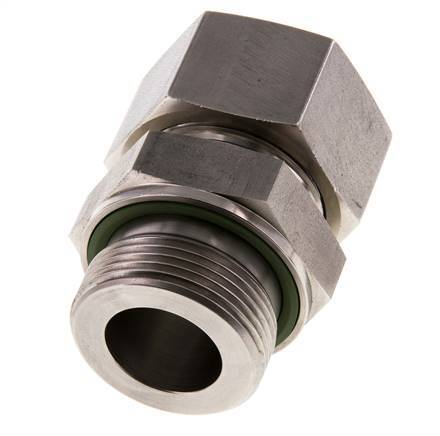 G 1 1/4'' Macho x 30S Anillo de corte recto de acero inoxidable con junta FKM 400 Bar DIN 2353
