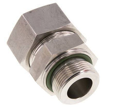 G 1 1/4'' Macho x 38S Anillo de corte recto de acero inoxidable con junta FKM 315 Bar DIN 2353