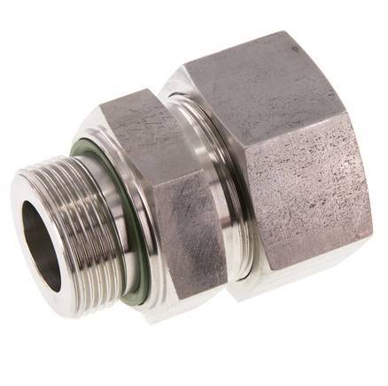 G 1 1/4'' Macho x 38S Anillo de corte recto de acero inoxidable con junta FKM 315 Bar DIN 2353