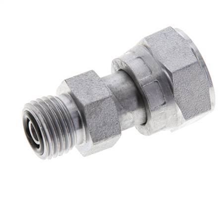 UN 11/16''-16 x UNF 9/16''-18 M/F Adaptador reductor de acero galvanizado ORFS 630 Bar - Hidráulico