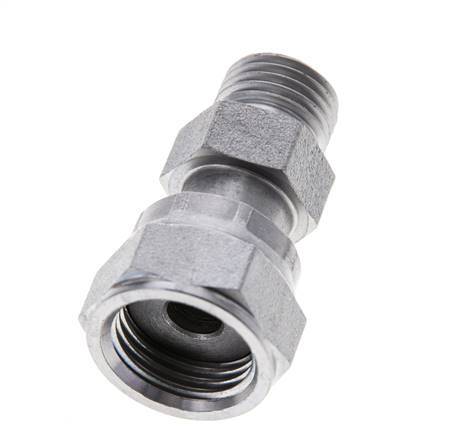 UN 11/16''-16 x UNF 9/16''-18 M/F Adaptador reductor de acero galvanizado ORFS 630 Bar - Hidráulico