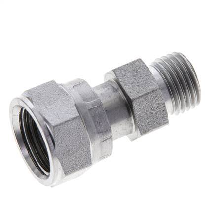 UN 11/16''-16 x UNF 9/16''-18 M/F Adaptador reductor de acero galvanizado ORFS 630 Bar - Hidráulico
