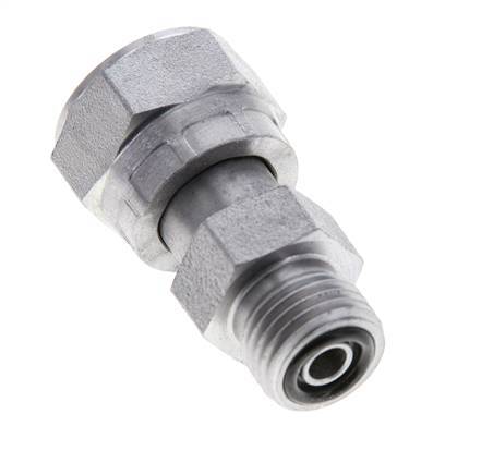 UN 11/16''-16 x UNF 9/16''-18 M/F Adaptador reductor de acero galvanizado ORFS 630 Bar - Hidráulico