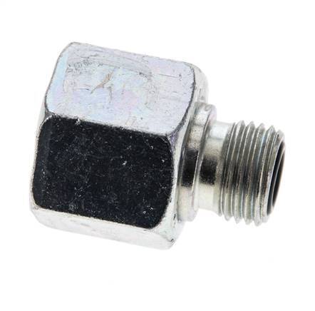 UN 13/16''-16 x UNF 9/16''-18 M/F Adaptador reductor de acero galvanizado ORFS 630 Bar - Hidráulico