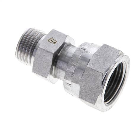 UN 13/16''-16 x UN 11/16''-16 M/F Adaptador reductor de acero galvanizado ORFS 630 Bar - Hidráulico
