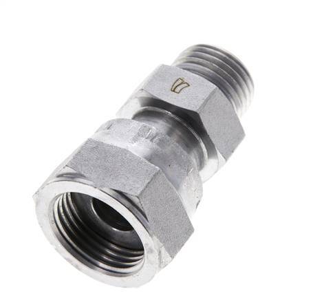 UN 13/16''-16 x UN 11/16''-16 M/F Adaptador reductor de acero galvanizado ORFS 630 Bar - Hidráulico