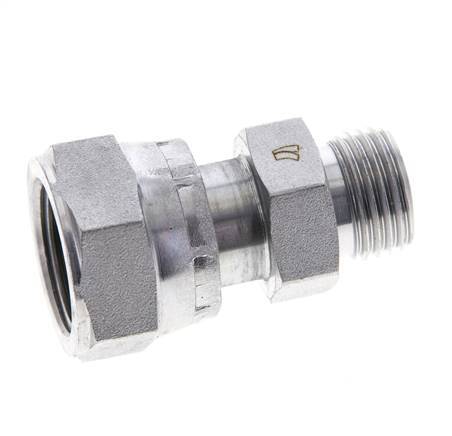 UN 13/16''-16 x UN 11/16''-16 M/F Adaptador reductor de acero galvanizado ORFS 630 Bar - Hidráulico