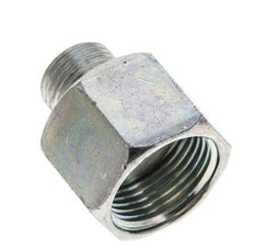 Adaptador reductor de acero galvanizado UNS 1''-14 x UN 11/16''-16 M/F ORFS 400 Bar - Hidráulico